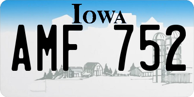 IA license plate AMF752