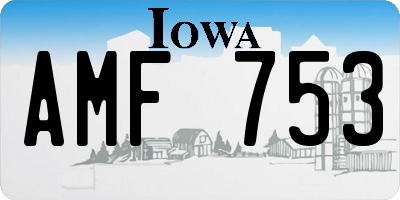 IA license plate AMF753