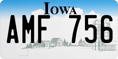 IA license plate AMF756