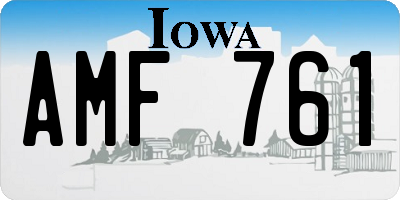 IA license plate AMF761