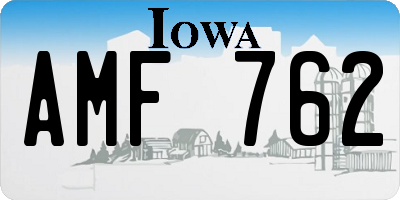 IA license plate AMF762