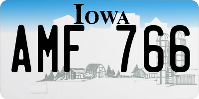 IA license plate AMF766