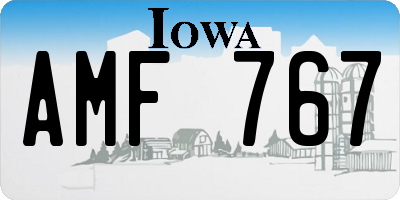 IA license plate AMF767