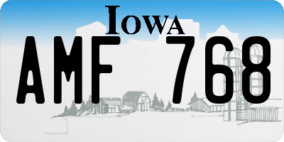 IA license plate AMF768