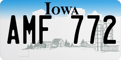 IA license plate AMF772