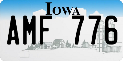 IA license plate AMF776