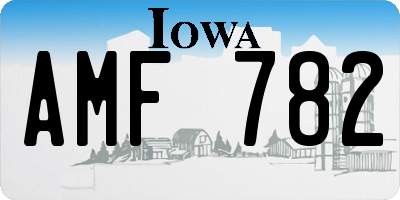 IA license plate AMF782