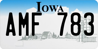 IA license plate AMF783
