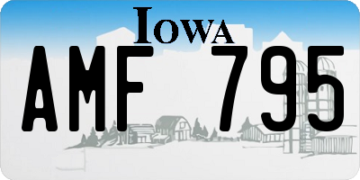 IA license plate AMF795