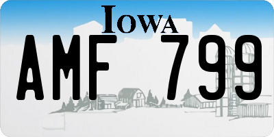 IA license plate AMF799