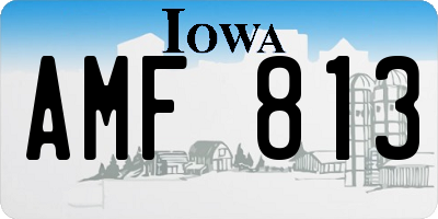 IA license plate AMF813