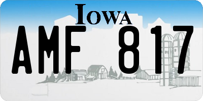 IA license plate AMF817
