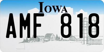 IA license plate AMF818