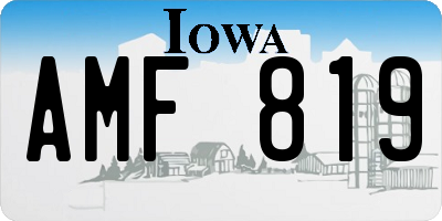 IA license plate AMF819