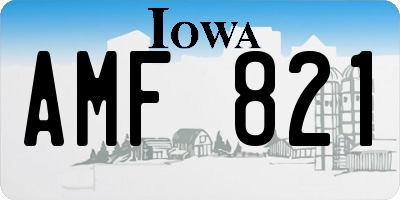 IA license plate AMF821