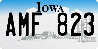 IA license plate AMF823
