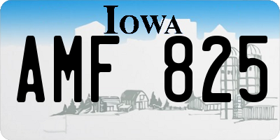IA license plate AMF825