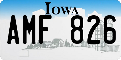 IA license plate AMF826