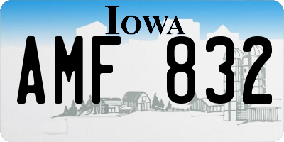 IA license plate AMF832