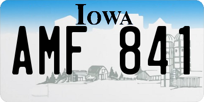 IA license plate AMF841