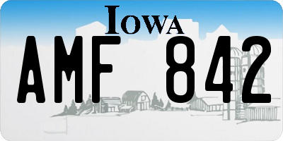 IA license plate AMF842