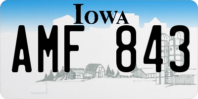 IA license plate AMF843
