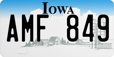 IA license plate AMF849