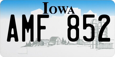 IA license plate AMF852
