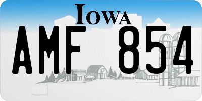 IA license plate AMF854