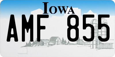 IA license plate AMF855