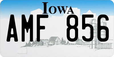 IA license plate AMF856