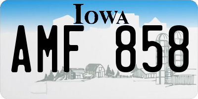 IA license plate AMF858