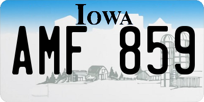 IA license plate AMF859