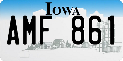 IA license plate AMF861