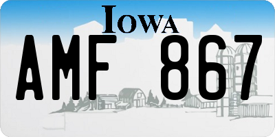IA license plate AMF867