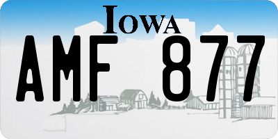 IA license plate AMF877