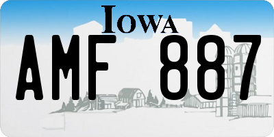 IA license plate AMF887