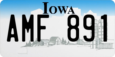 IA license plate AMF891