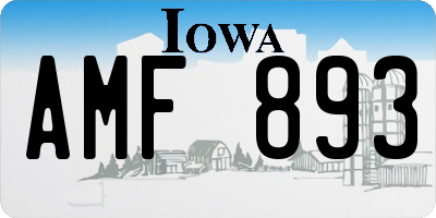 IA license plate AMF893