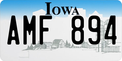 IA license plate AMF894