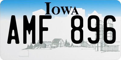 IA license plate AMF896