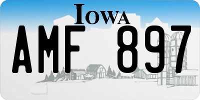 IA license plate AMF897