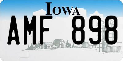 IA license plate AMF898