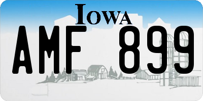 IA license plate AMF899