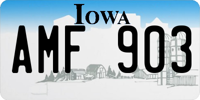 IA license plate AMF903
