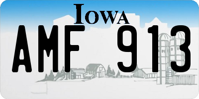 IA license plate AMF913