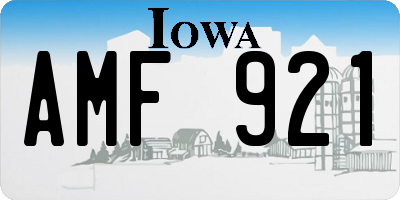 IA license plate AMF921