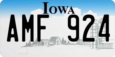 IA license plate AMF924