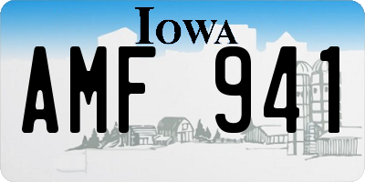 IA license plate AMF941