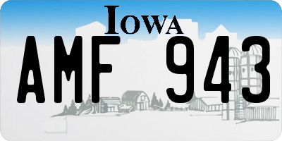 IA license plate AMF943